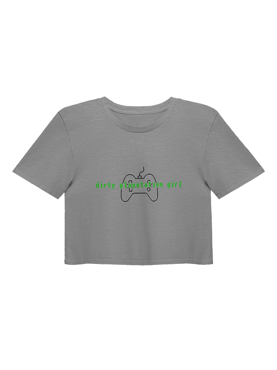 Dirty Playstation Girl Crop Top (Green & Black) product image (1)