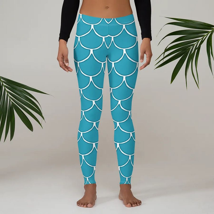Mermaid Print Leggings – Enchanting, Stylish & Ultra-Comfortable product image (3)