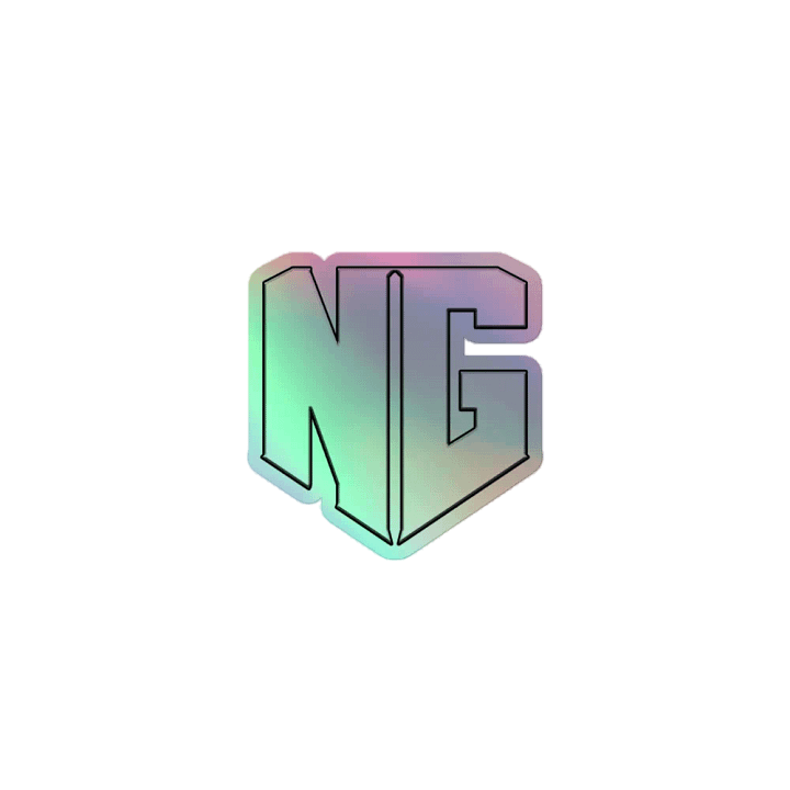 N.E.W. Gaming - White Logo Holographic Sticker product image (1)