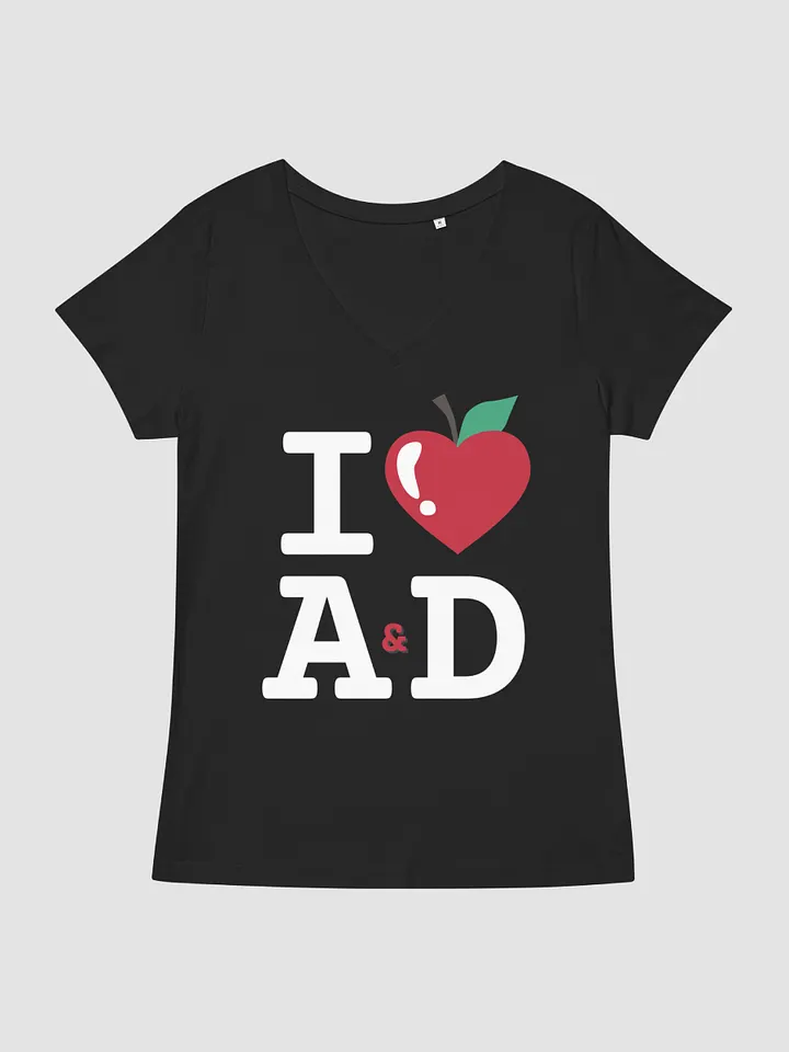 I Heart AD - Women's Fitted V-neck T-Shirt product image (1)