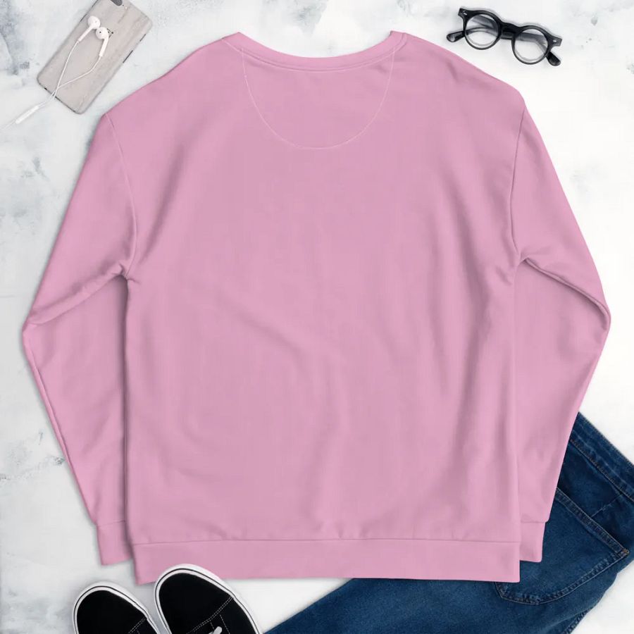 Plain Light Carnation Pink True Summer Unisex Recycled Polyester Heavyweight Premium Sweatshirt by Treasure Pie product image (9)