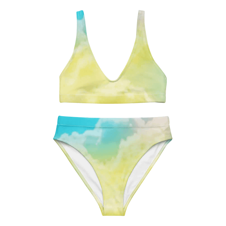 Blur cloud rainbow Design High Waisted Bikini - V8 product image (2)