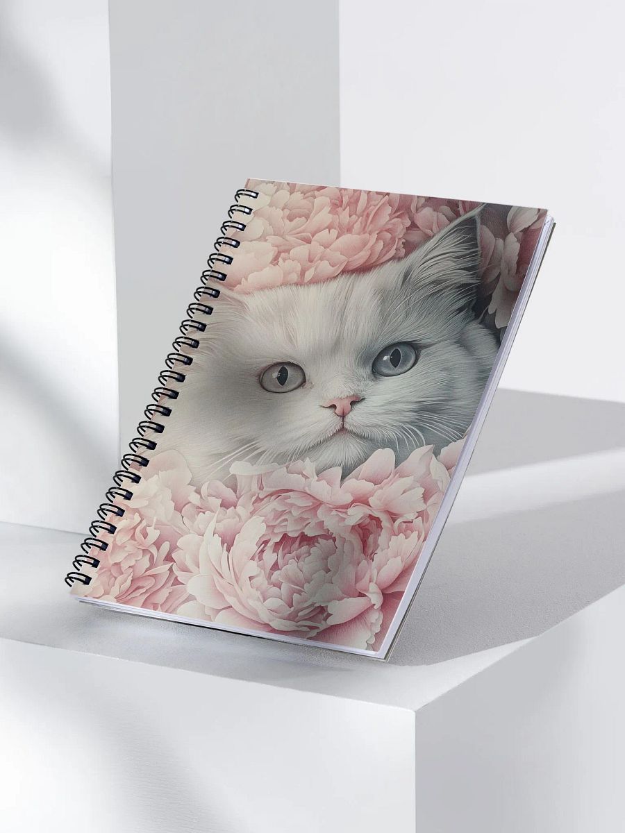 Peony Cat Spiral Notebook product image (3)