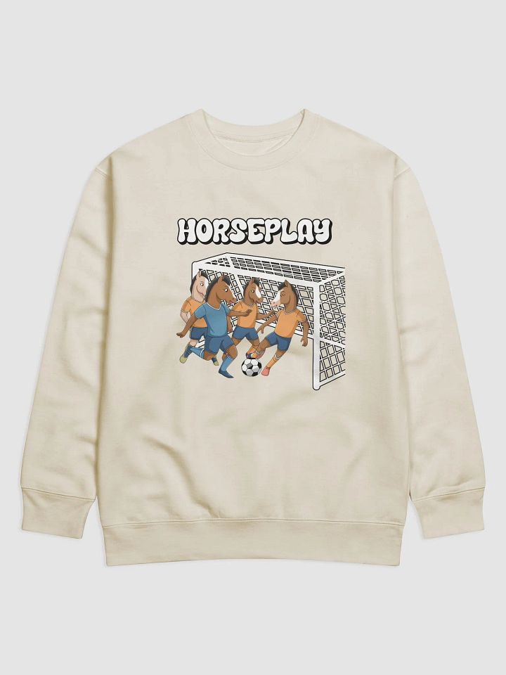 Horseplay - Horses Playing Soccer - Funny Wordplay Sweatshirt product image (4)