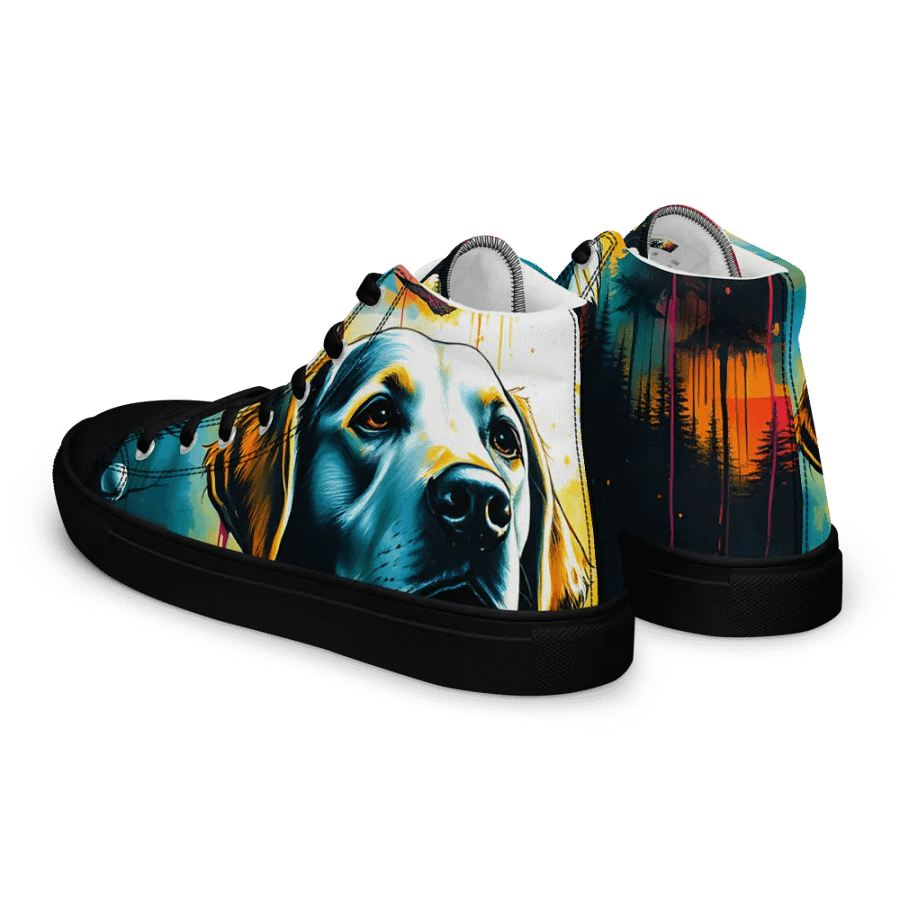 sweet karma bean, celestial canine canvas men's hightops product image (5)