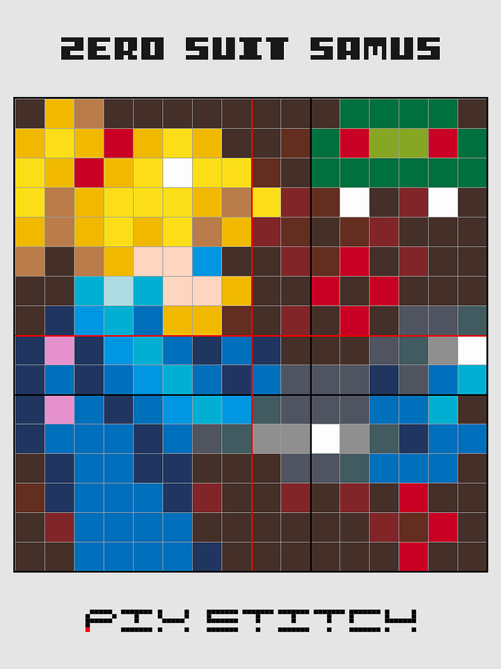 Zero Suit Samus Pixel Art product image (2)