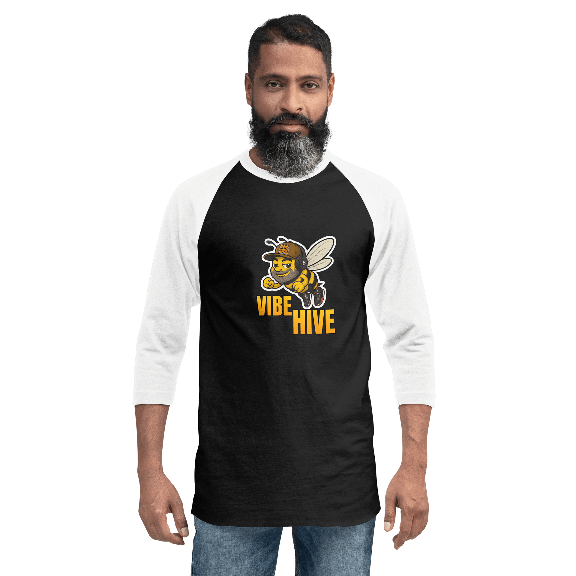Bearded Buzz: VIBE HIVE Edition Raglan Tee product image (2)