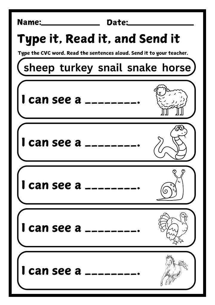 CVC Words Worksheets PDF Bundle product image (2)