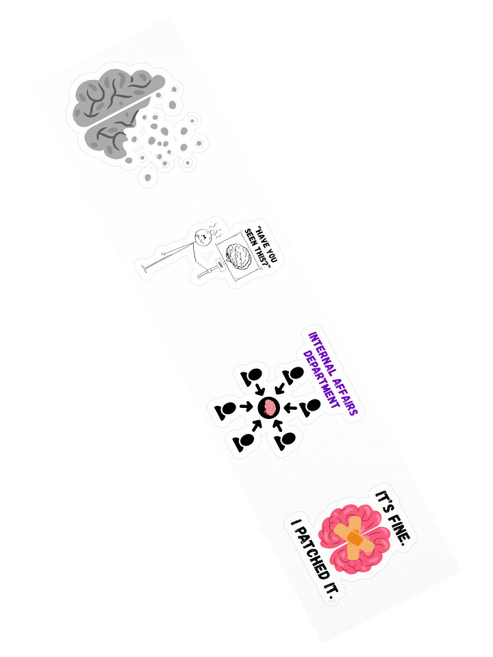 Brainy Mental Health Puns Sticker Sheet product image (2)