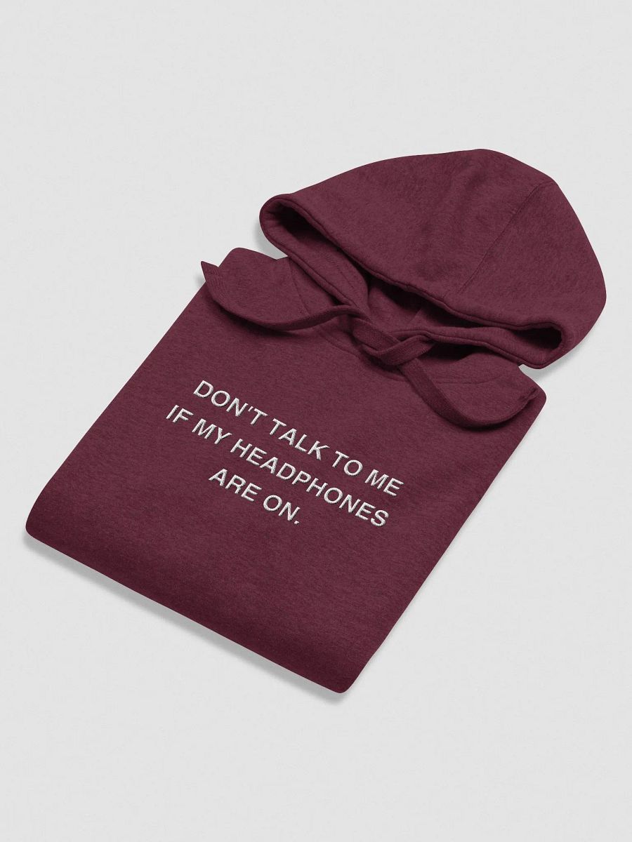 HEADPHONES ON (white design) embroidered heavyweight hoodie product image (4)