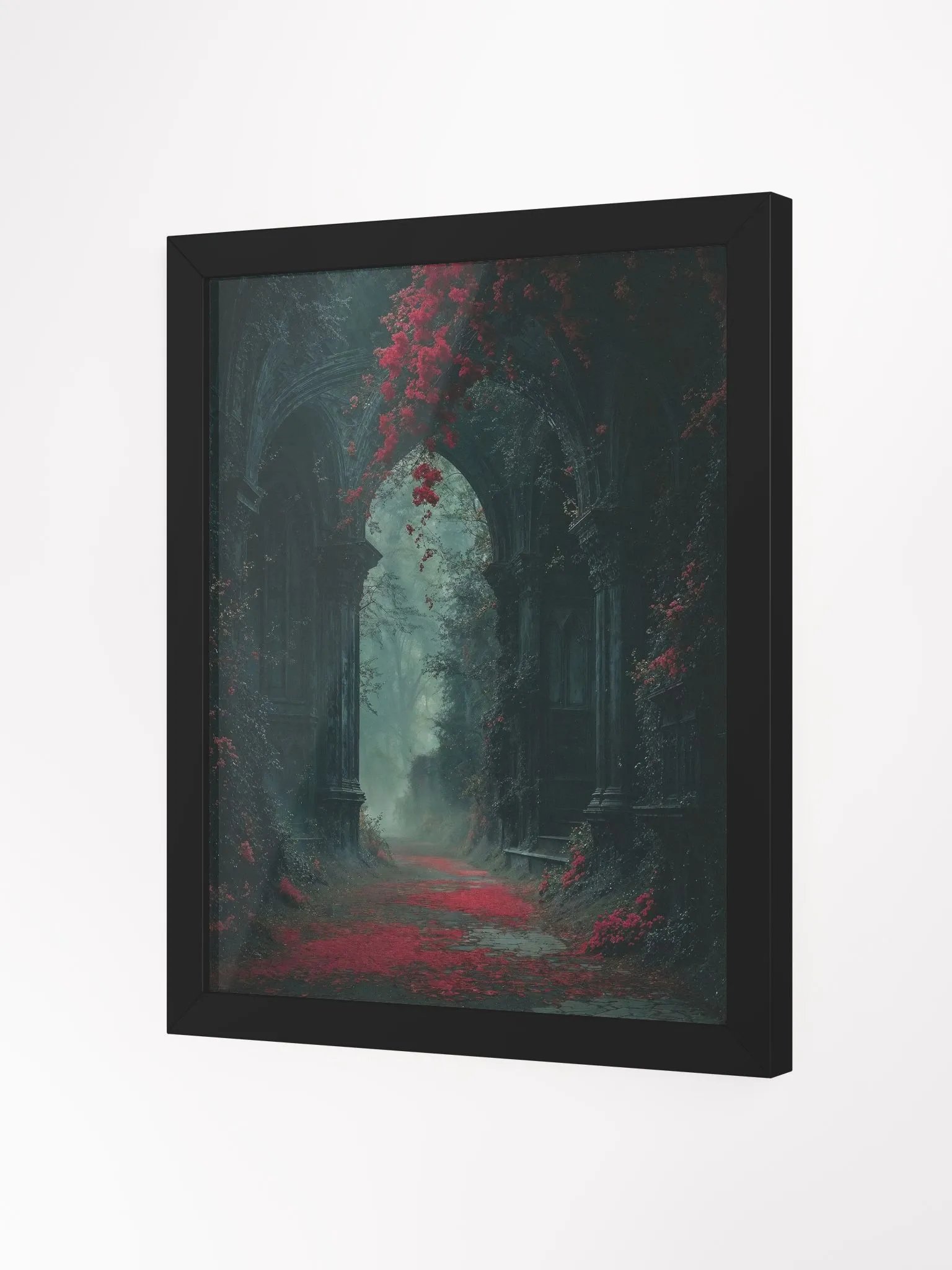 Gothic Archway Red Foliage Framed Print product image (7)