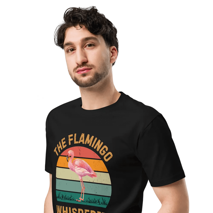Flamingo Whisperer Unisex Premium T-Shirt product image (4)