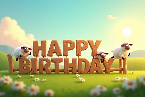Birthday card for civil servants 🎂🐑 Part of the Awkward Wishes series, this card spells ‘Happy Birthday’ with a wooden fence ...