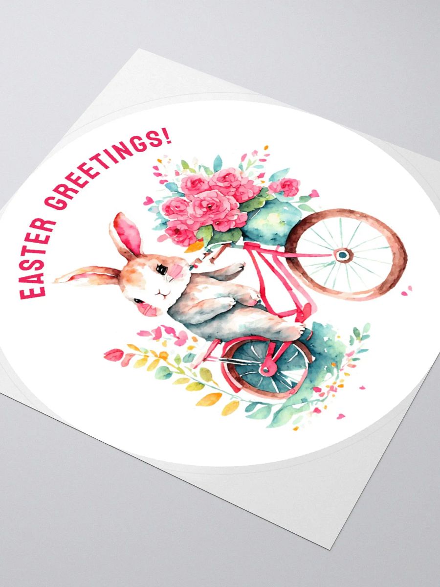 Easter Greetings Bunny Riding Floral Bike product image (4)