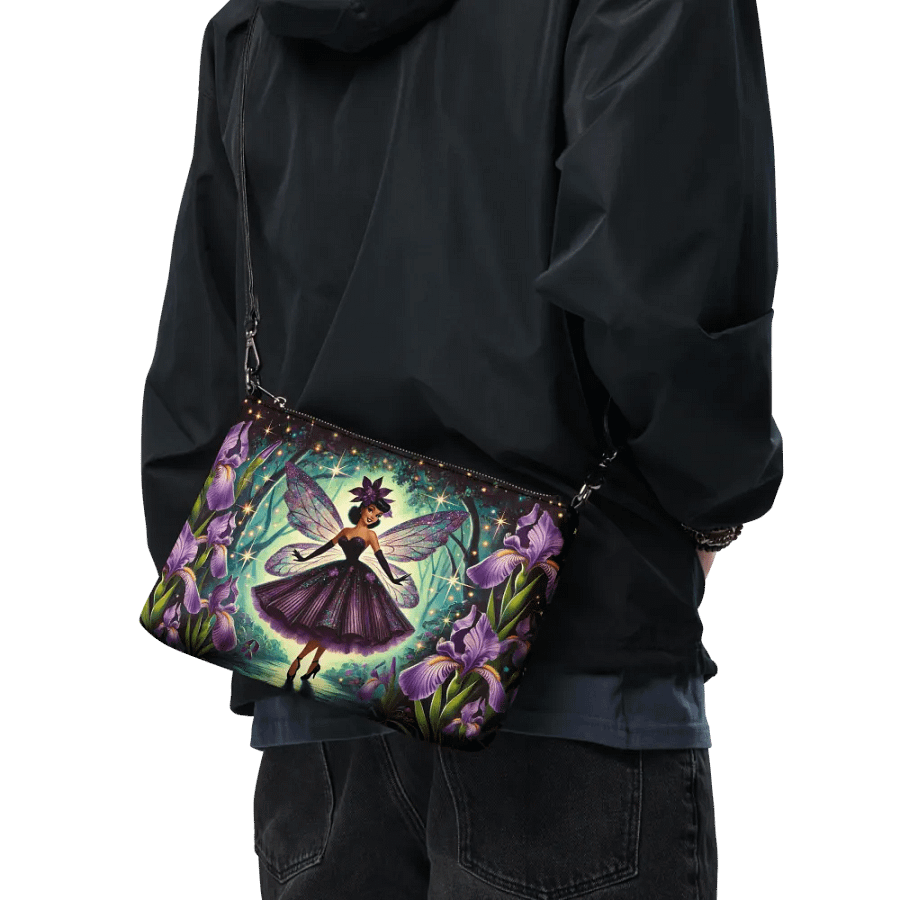 Enchanted Purple Iris Fairy Crossbody Bag - Fairytale Purse product image (9)