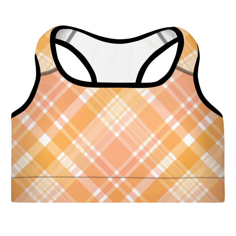 Sunset Plaid Delight Sports Bra product image (3)