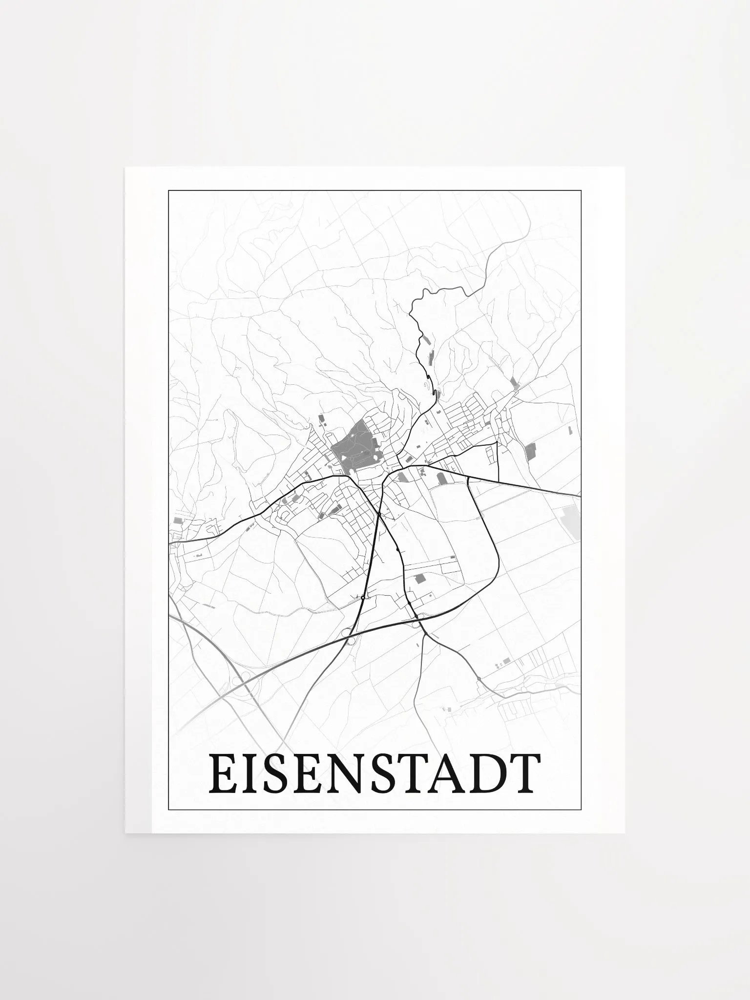 Eisenstadt, Austria, city map print product image (5)