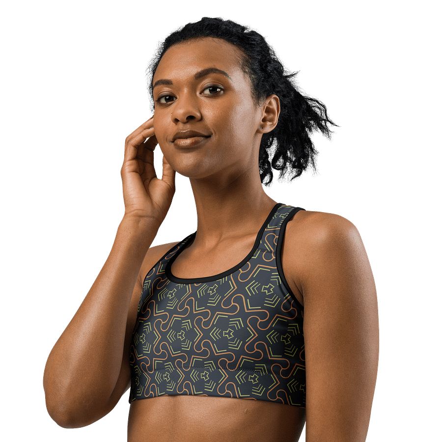 Groovy Grove Geometric Print Sports Bra product image (3)