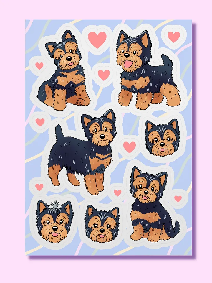 Yorkshire Terrier Dog Sticker Sheet product image (1)