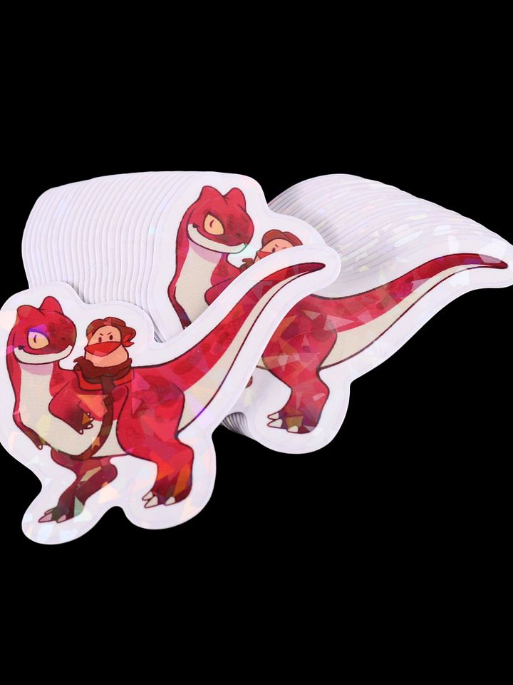DinoTater Holographic Sticker product image (2)