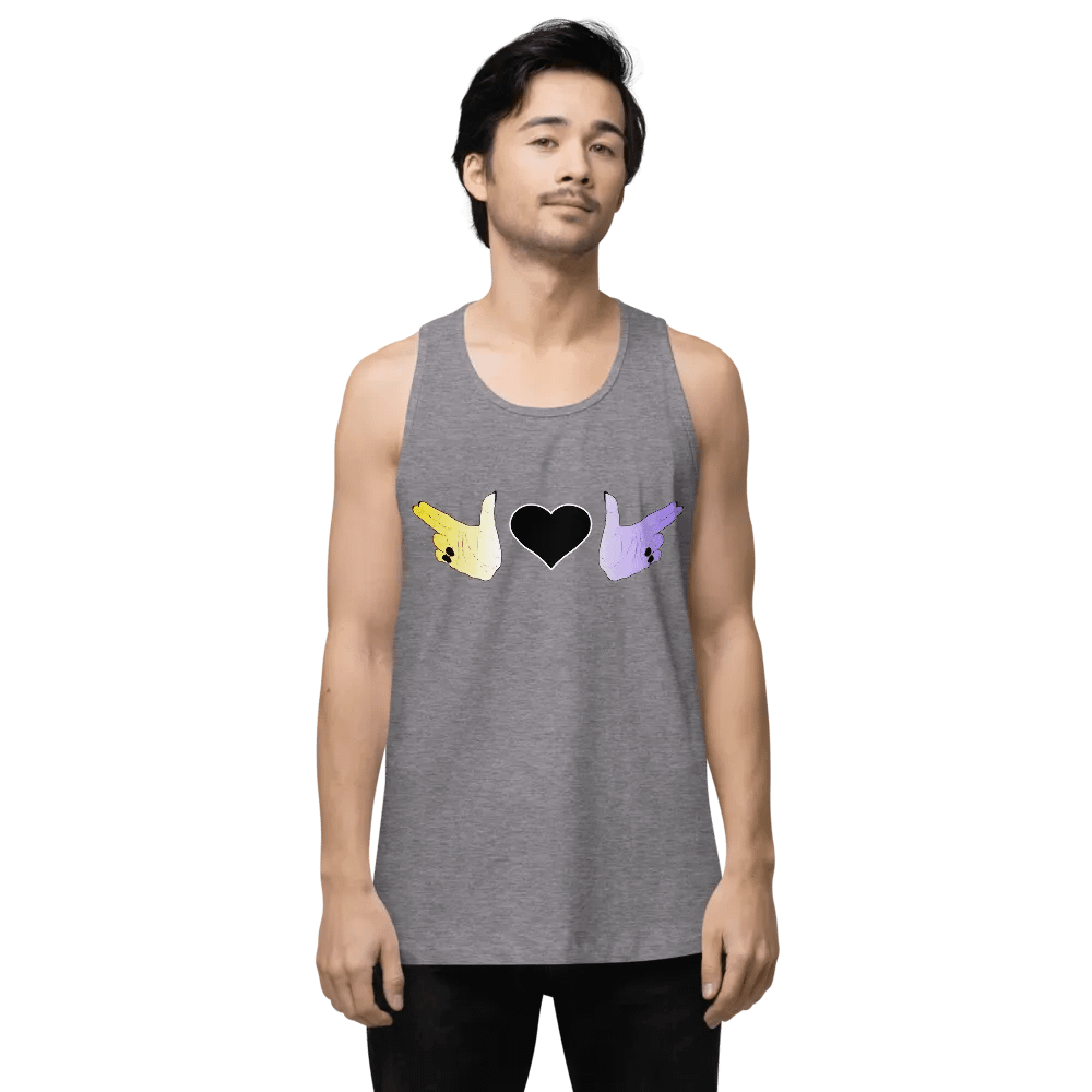 Finger Guns (enby flag) Tank M product image (1)