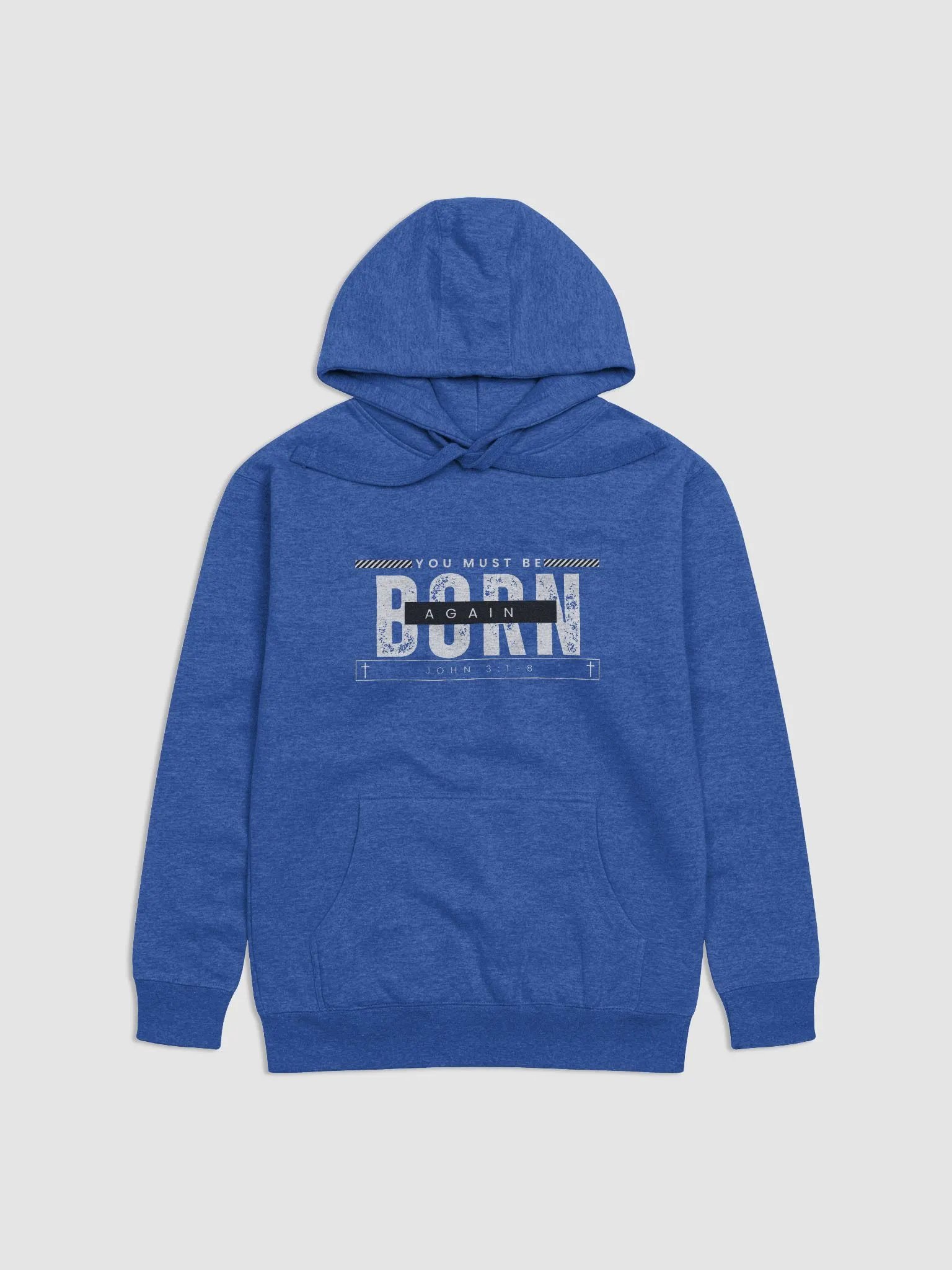 Born Again Unisex Premium Hoodie (Royal Blue) product image (1)