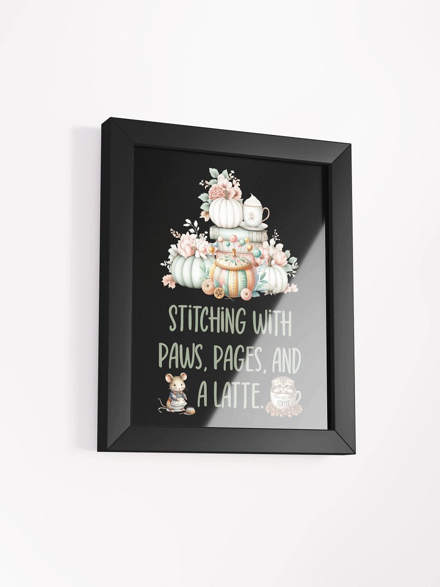Stitching with Paws, Pages & Latte Poster product image (2)
