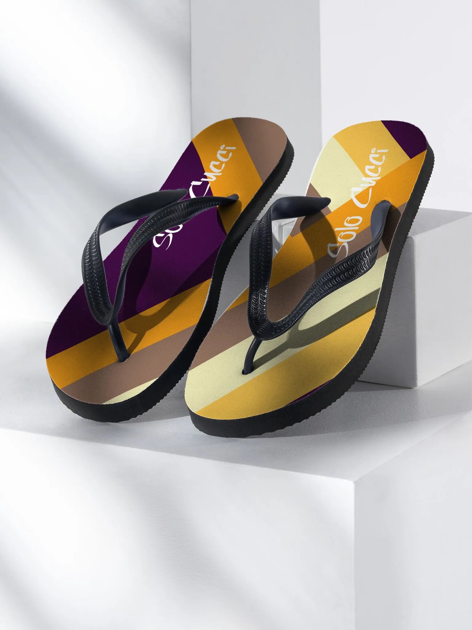 Orange Zag Sublimation Flip-Flops product image (1)