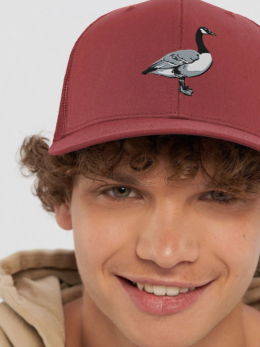 Flight of the Goose Snapback Plucky Honker Wild Goose from Canada Embroidered Trucker Hat product image (8)