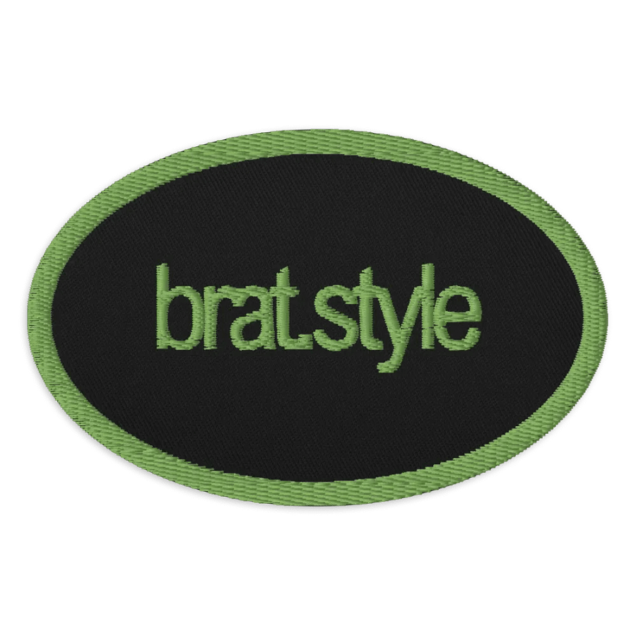 the bratstyle embroidered patch - oval product image (1)