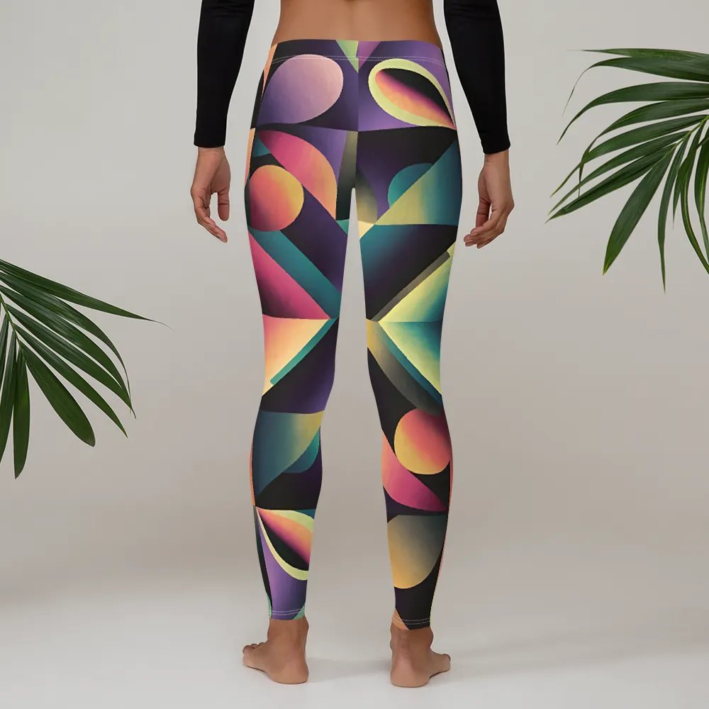 Abstract Lithographic Pattern Design leggings - V7 product image (5)