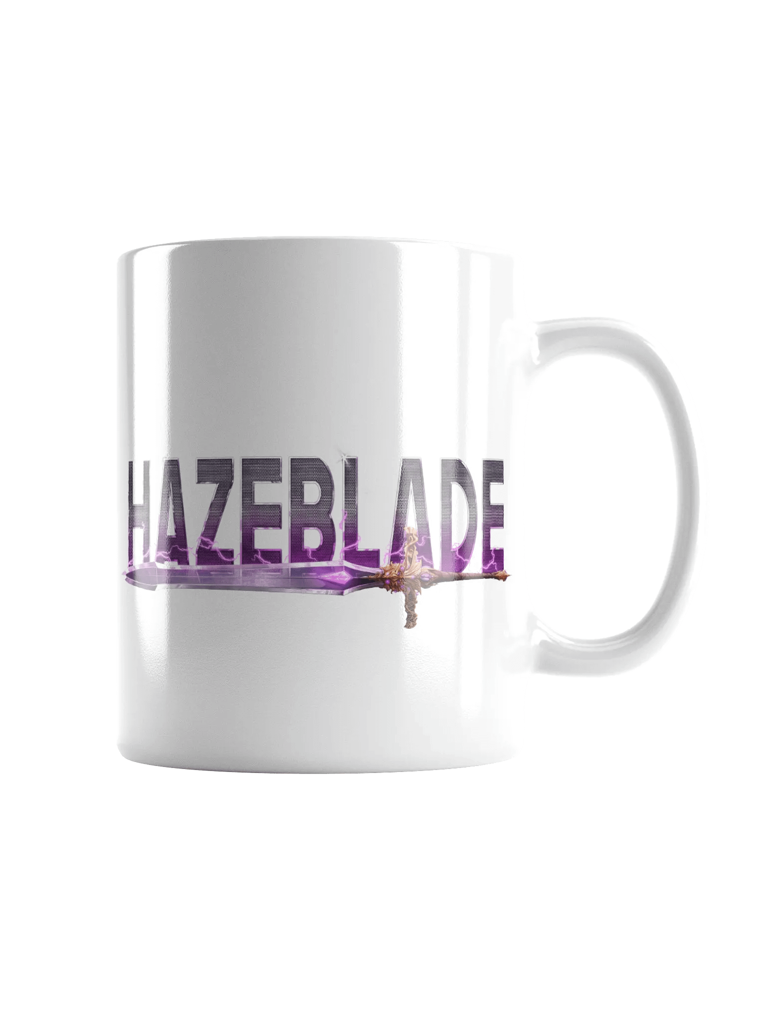Hazeblade Lightning Sword White Glossy Mug product image (1)