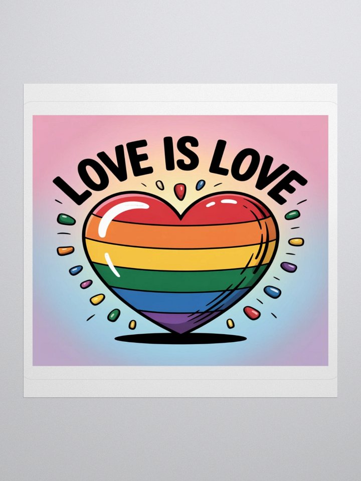 Love Is Love Rainbow Heart Sticker product image (1)