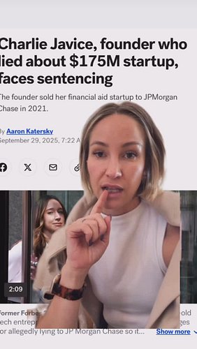 The Frank founder just got sentenced after defrauding JP Morgan out of a $175M acquisition deal.

She claimed 4 million users...