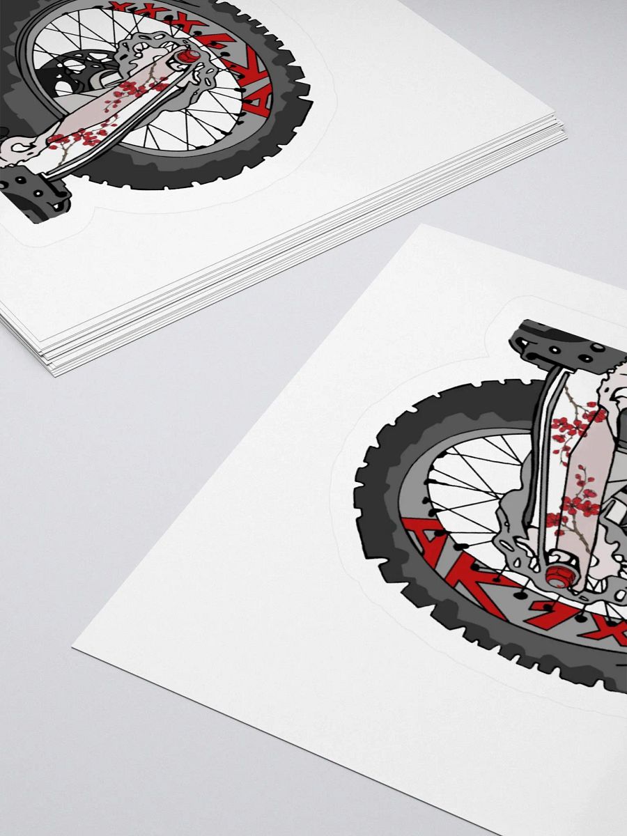 AK-1XXX Dirt bike rear wheel Kiss-cut sticker product image (4)
