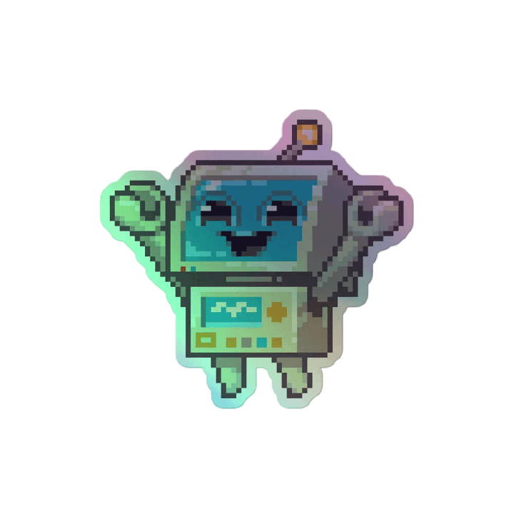 Happy Robot Holographic Sticker product image (2)