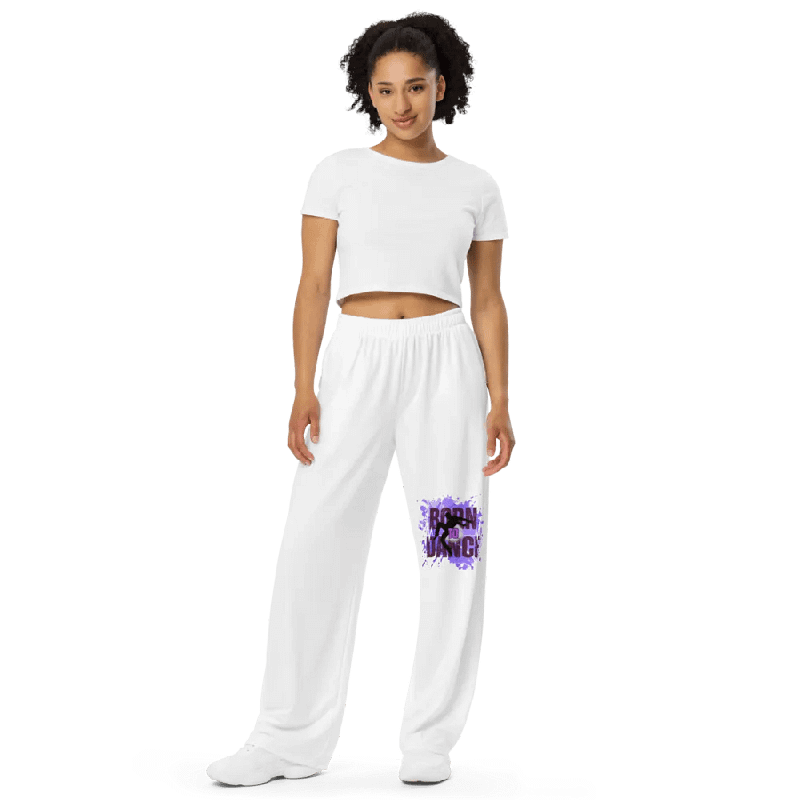 Born to Dance His Silhouette Rhythm Splatter Wide-Leg Pants product image (7)