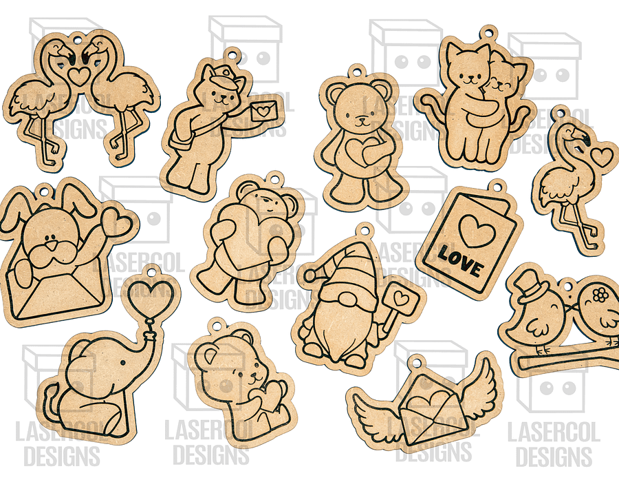Valentine's Day Cutouts / Tags - Laser Cut Files product image (9)