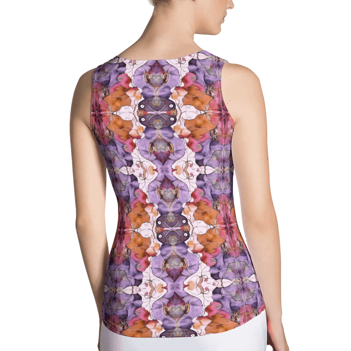 Beach Design-Mauve-Pink-Yellow Collection - All-Over Print Women's Tank Top product image (2)