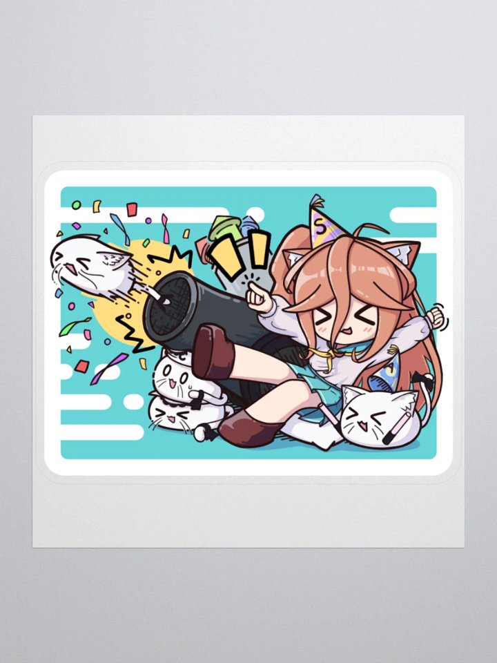 Shiro__Nya Confetti Cannon Sticker (with background) product image (1)