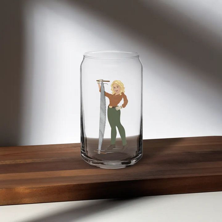 Crosscut Saw Blonde Dolly Pinup Glass product image (2)