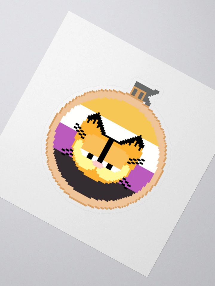 Garfield cross stitch sticker (nonbinary) product image (2)