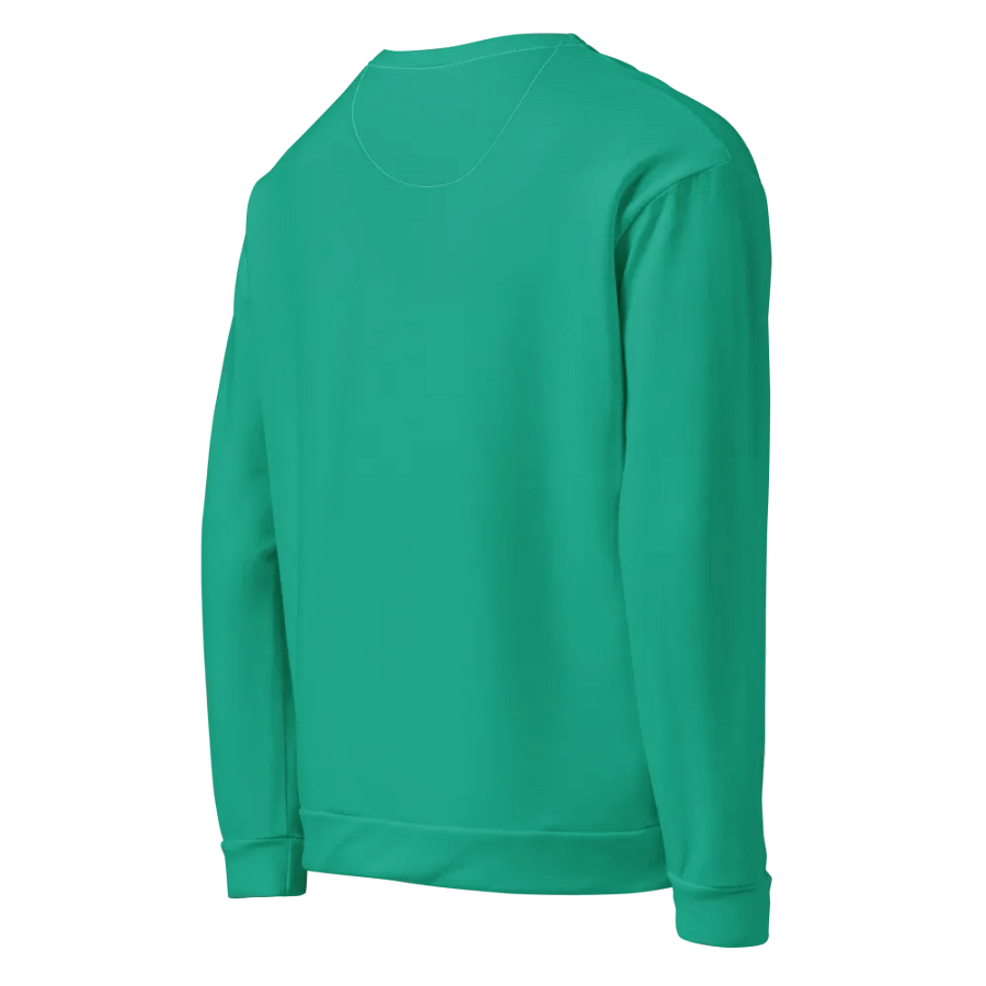 Plain Medium Sea Green Light Summer Unisex Recycled Polyester Heavyweight Premium Sweatshirt by Treasure Pie product image (4)