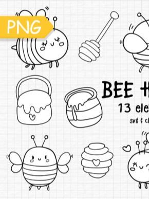 Honey Bee Coloring Pages product image (2)