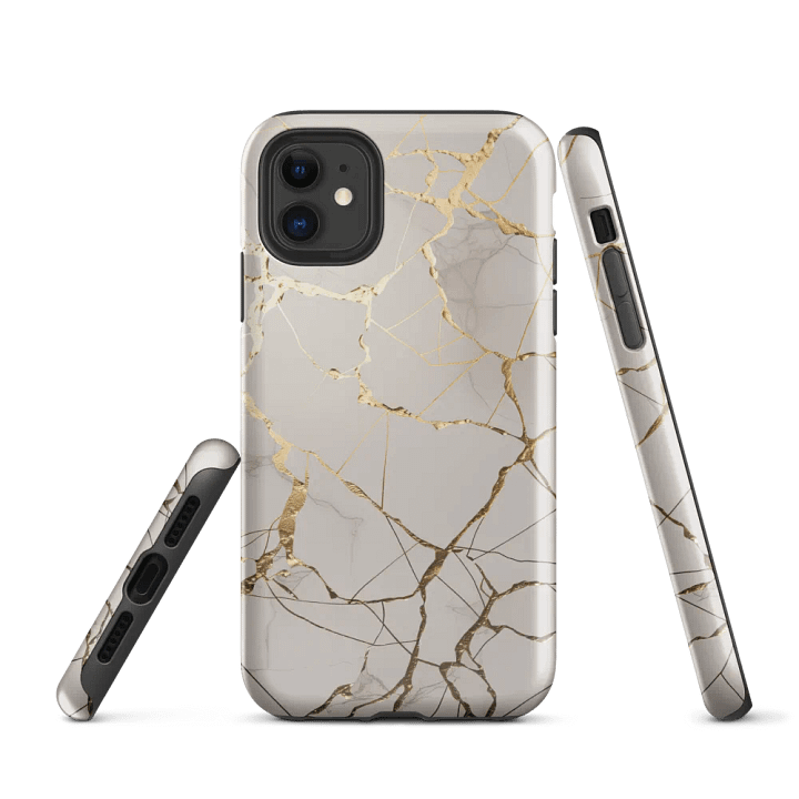 Luxe Gold Kintsugi Tough iPhone Case product image (1)