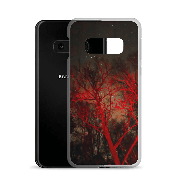 Night Sky Red Forest Clear Samsung® Case product image (2)
