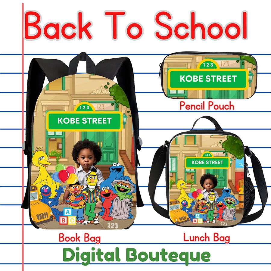 Personalized Sesame Street Design Back to School Customizable Canva Template Set product image (1)