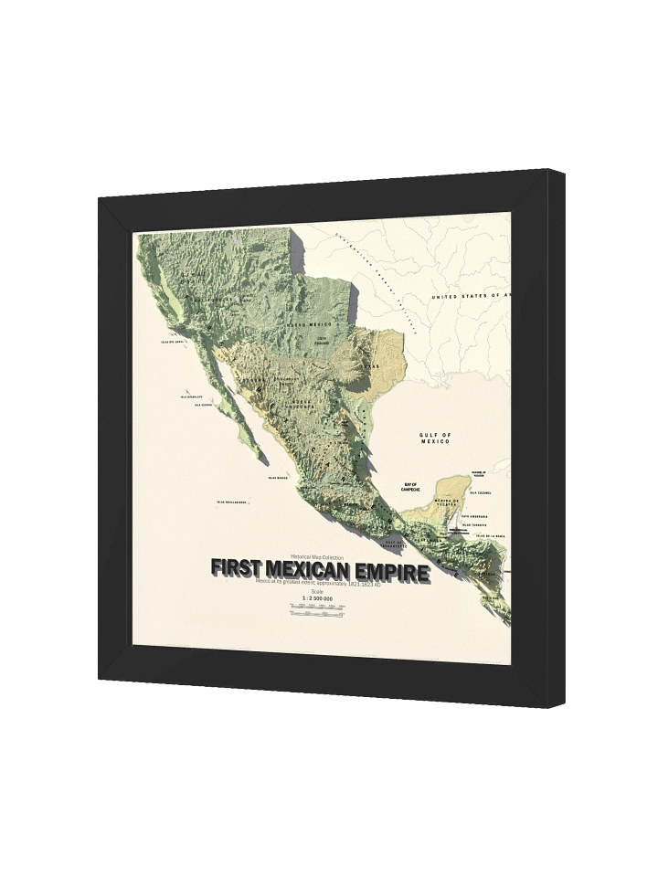 The First Mexican Empire - 1821 - Framed Map product image (25)