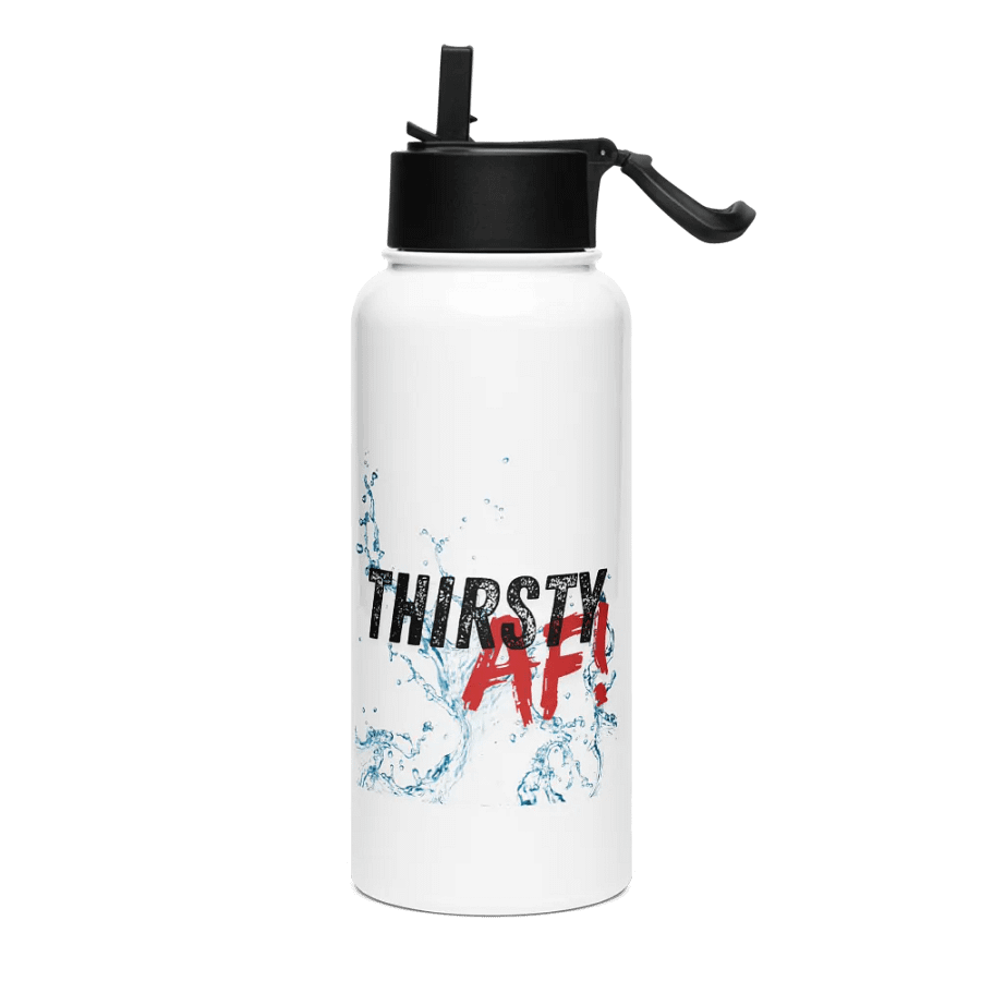 Thirsty AF Stainless Steel Water Bottle with a Straw Lid product image (1)