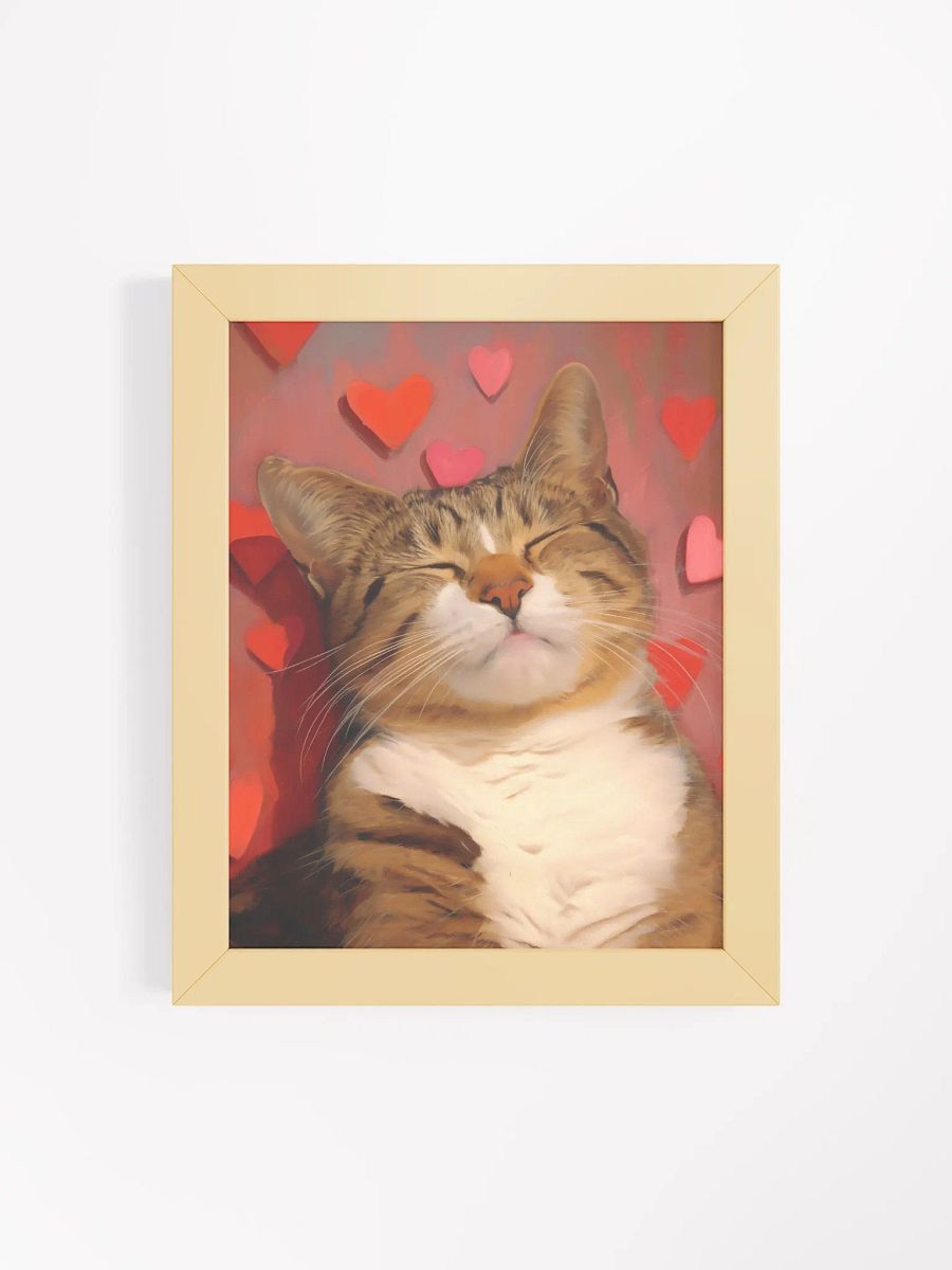 Dreamy Tabby Love - Framed Matte Poster product image (8)